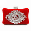 Luxy Moon Ladies Velvet Clutch Rhinestone
