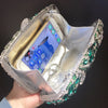 Luxy Moon Leaf Crystal Green Clutch Gorgeous Evening Purse