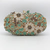Luxy Moon Luxury Green Clutch Floral Purse With Dress