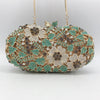 Luxy Moon Luxury Green Clutch Floral Purse With Dress