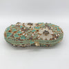 Luxy Moon Luxury Green Clutch Floral Purse With Dress