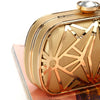 Luxy Moon Metal Hollow PU Leather Party Purse and Handbag Wedding Clutches