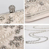 Luxy Moon Pearl Clutch Purse Luxury Handbag Embroidery Evening Bag