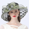Luxy Moon Polka Dot Sunflower Derby Hat for Women