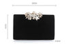 Luxy Moon Rhinestone Evening Bag Exquisite Flower Lock Clutch