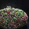 Luxy Moon Rhinestone Evening Clutch Flower Exquisite Bag