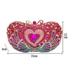 Luxy Moon Rose Red Heart Prom Clutch Purse