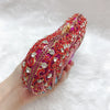 Luxy Moon Rose Red Heart Prom Clutch Purse
