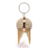 Luxy Moon Round Evening Bag Diamonds Pearl Tassel Clutch