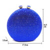 Luxy Moon Round Full Rhinestone Clutch Sparkling Banquet Purse