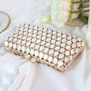 Luxy Moon Shell Gold Clutch Purse for Wedding Guest