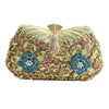 Luxy Moon Shiny Evening Clutch Exquisite Flower Banquet Bag
