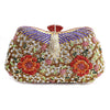 Luxy Moon Shiny Evening Clutch Exquisite Flower Banquet Bag