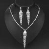 Luxy Moon Silver Chain Cubic Zirconia Wedding Jewelry Sets