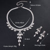 Luxy Moon Silver Rhinestone Crystal Wedding Jewelry Sets