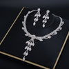 Luxy Moon Silver Rhinestone Crystal Wedding Jewelry Sets