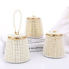 Luxy Moon Small Bucket Pearl Evening Purse with Handle
