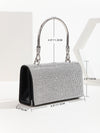 Luxy Moon Square Handle Rhinestone Evening Party Clutch Bag