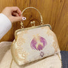 Luxy Moon Stylish Hand Clutch Bag with Flower Embroidery