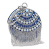 Luxy Moon Tassel Evening Bags Diamond Beaded Wedding Clutches