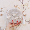 Luxy Moon Tassel Metal Small Clutches Lady Embroidery Wedding Purse
