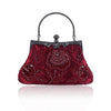 Luxy Moon Vintage Embroidered Sequined Evening Clutch