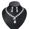 Luxy Moon Water Drop Cubic Zirconia Wedding Jewelry Sets