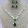 Luxy Moon White Gold Chain Cubic Zirconia Wedding Jewelry Sets