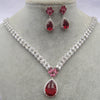 Luxy Moon White Gold Chain Cubic Zirconia Wedding Jewelry Sets