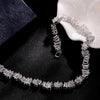 Luxy Moon White Platinum Necklace Cubic Zirconia Wedding Jewelry Sets