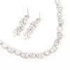 Luxy Moon White Platinum Necklace Cubic Zirconia Wedding Jewelry Sets