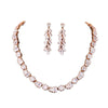 Luxy Moon White Platinum Necklace Cubic Zirconia Wedding Jewelry Sets
