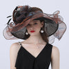 Luxy Moon Women Derby Flower Wide Brim Hats for Tea Party