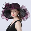 Luxy Moon Women Derby Flower Wide Brim Hats for Tea Party
