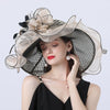 Luxy Moon Women Derby Flower Wide Brim Hats for Tea Party