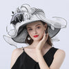 Luxy Moon Women Derby Flower Wide Brim Hats for Tea Party