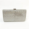 Luxy Moon X-Striped Rhinestone Hand-held Evening Clutch Bag