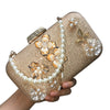 Luxy moon Hand Cute Flowers Pearl Clutches