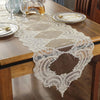 Rose Luxury Lace Runner Embroidered Table Flag Wedding Decor
