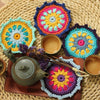 Handmade Crochet Doilies Multicolor Farmhouse Decor Summer Holiday Gorgeous Gift