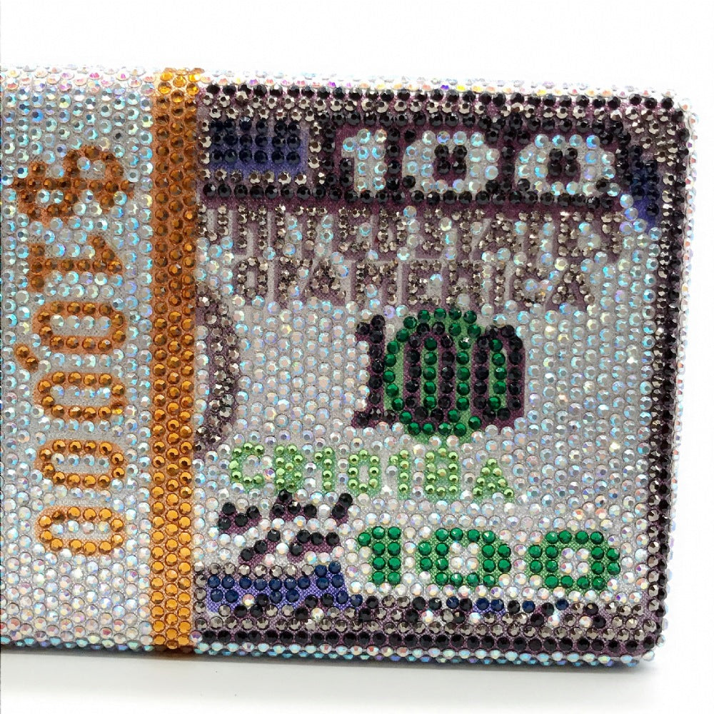 Luxy Moon 100 Dollar Unique Rhinestone Clutch Evening Bag