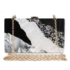 Luxy Moon Acrylic Evening Bags Marbling Pattern Clutches