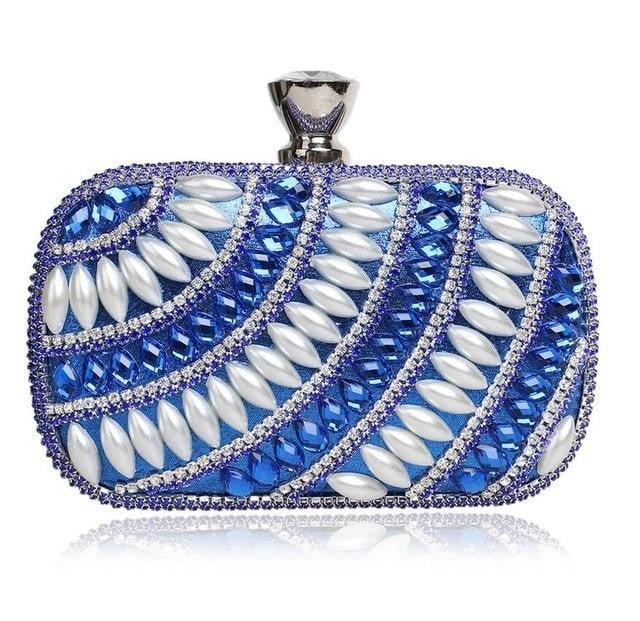 Luxy Moon Beaded Evening Clutches Pearl Diamonds Handbags