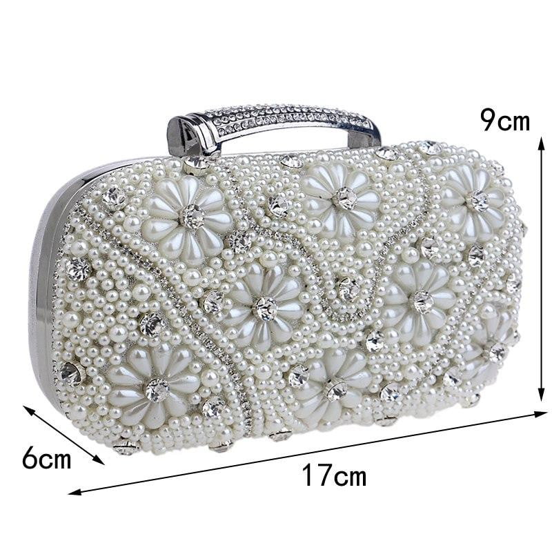 Luxy Moon Beaded Evening Clutches for Weddings Pearl Handbags