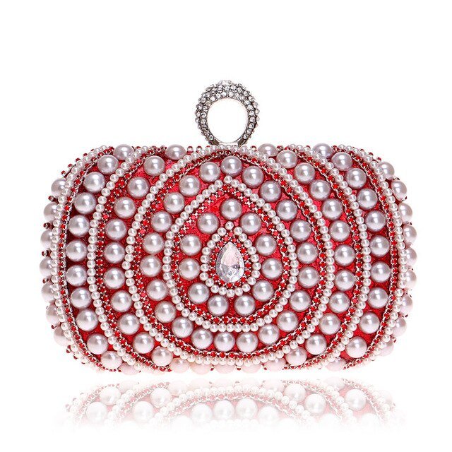 Luxy Moon Bridal Clutch Bag Beaded Diamonds