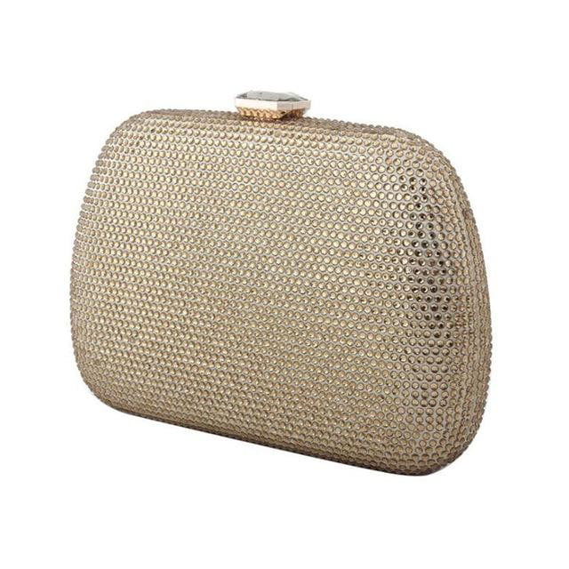 Luxy Moon Clutch Bag Full Rhinestone Crystal Handbag