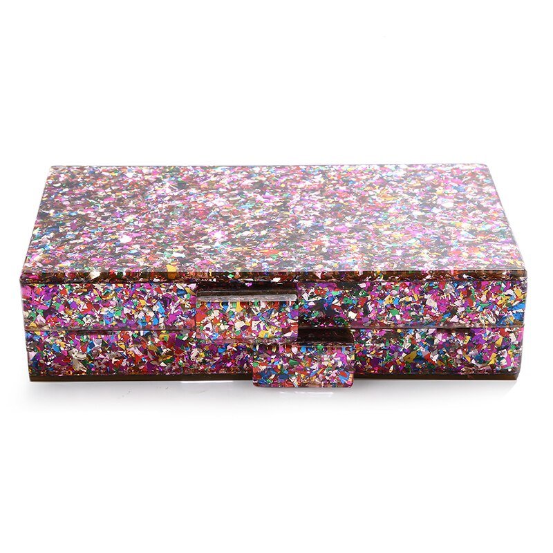 Luxy Moon Colorful Sequin Luxury Evening Clutch Bags Acrylic