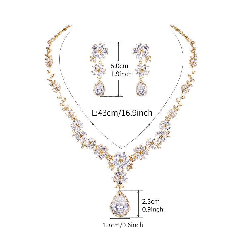Luxy Moon Cubic Zirconia Wedding Jewelry Sets Necklaces For Girls