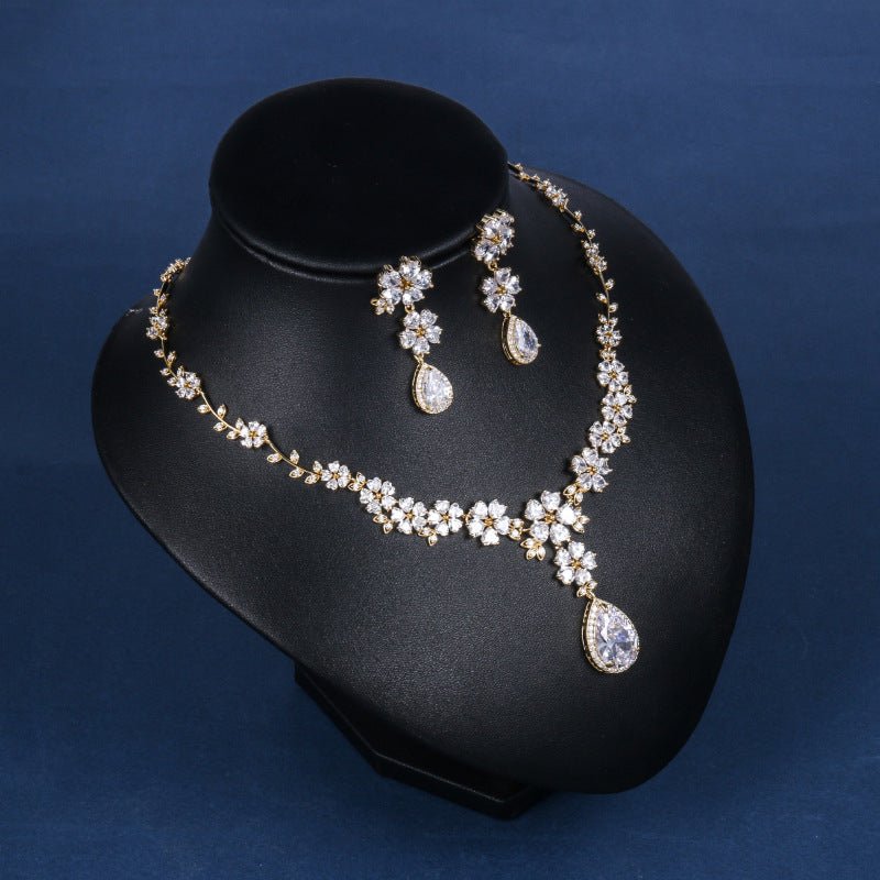 Luxy Moon Cubic Zirconia Wedding Jewelry Sets Necklaces For Girls