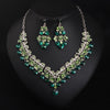 Luxy Moon Emerald Crystal Jewelry Sets For Wedding